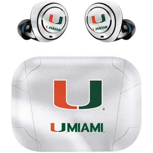 University of Miami White Jersey Amazon Echo Buds Skin