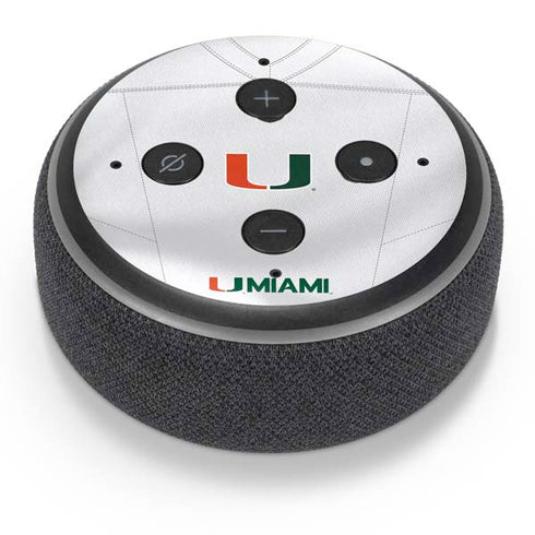 University of Miami White Jersey Amazon Echo Dot Skin