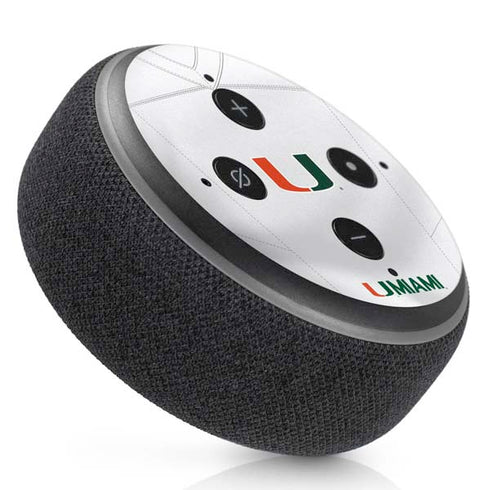 University of Miami White Jersey Amazon Echo Dot Skin
