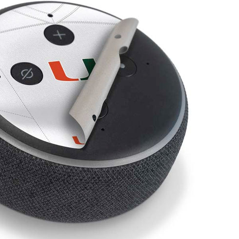 University of Miami White Jersey Amazon Echo Dot Skin