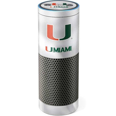University of Miami White Jersey Amazon Echo Skin