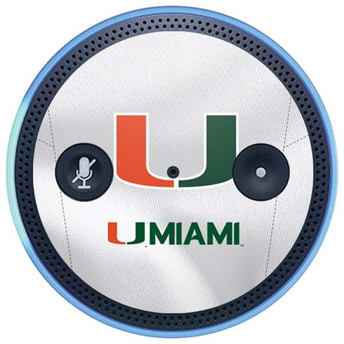 University of Miami White Jersey Amazon Echo Skin