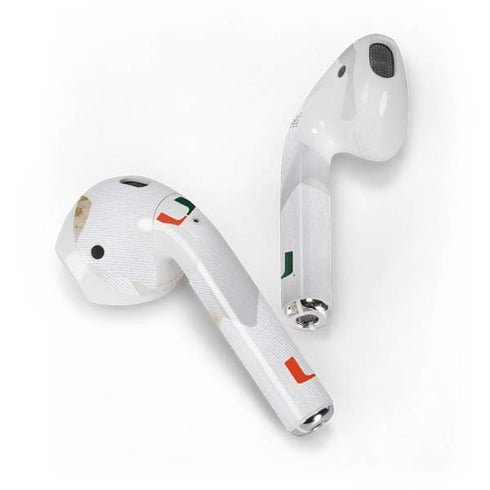 University of Miami White Jersey Apple AirPods 2 Skin