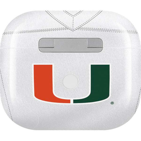 University of Miami White Jersey Apple AirPods (3rd Gen 2021) Skin