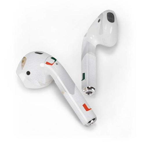 University of Miami White Jersey Apple AirPods Skin