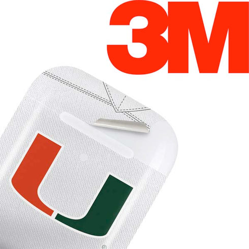 University of Miami White Jersey Apple AirPods Skin