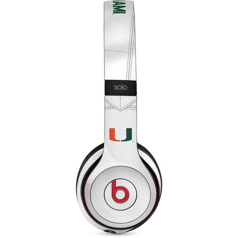 University of Miami White Jersey Beats Solo 2 Wireless Skin