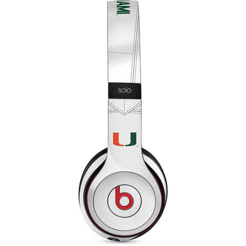 University of Miami White Jersey Beats Solo 3 Wireless Skin