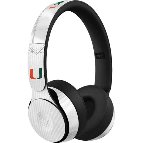 University of Miami White Jersey Beats Solo Pro Skin