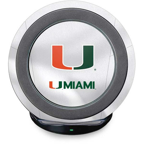 University of Miami White Jersey Fast Charge Wireless Charging Stand Skin