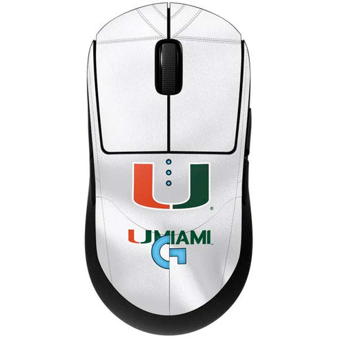 University of Miami White Jersey G Pro Wireless Gaming Mouse Skin