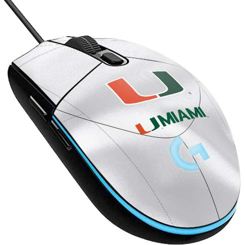 University of Miami White Jersey G203 Prodigy RGB Wired Gaming Mouse Skin