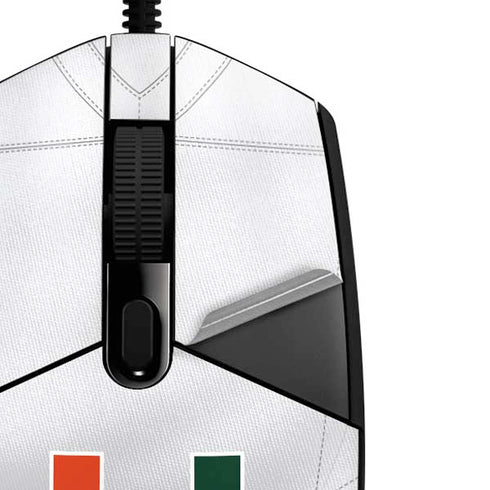 University of Miami White Jersey G203 Prodigy RGB Wired Gaming Mouse Skin