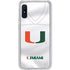 University of Miami White Jersey Galaxy A10e Clear Case