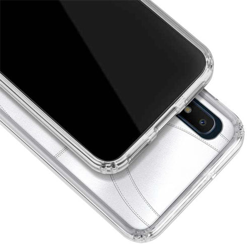 University of Miami White Jersey Galaxy A10e Clear Case