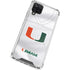 University of Miami White Jersey Galaxy A12 Clear Case