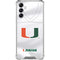 University of Miami White Jersey Galaxy A14 5G Clear Case