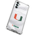 University of Miami White Jersey Galaxy A14 5G Clear Case