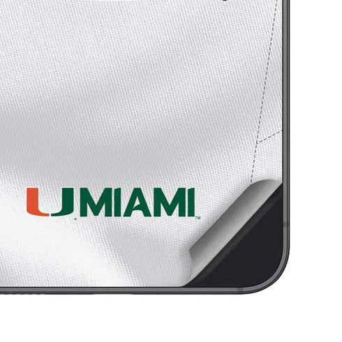 University of Miami White Jersey Galaxy A16 5G Skin
