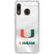University of Miami White Jersey Galaxy A20 Clear Case