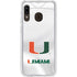 University of Miami White Jersey Galaxy A20 Clear Case