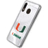 University of Miami White Jersey Galaxy A20 Clear Case