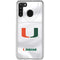 University of Miami White Jersey Galaxy A21 Clear Case