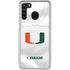 University of Miami White Jersey Galaxy A21 Clear Case