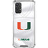 University of Miami White Jersey Galaxy A32 5G Clear Case