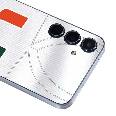 University of Miami White Jersey Galaxy A35 5G Skin