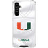 University of Miami White Jersey Galaxy A54 5G Clear Case