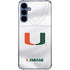 University of Miami White Jersey Galaxy A55 5G Clear Case