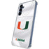 University of Miami White Jersey Galaxy A55 5G Clear Case