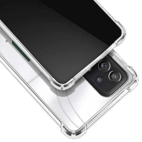 University of Miami White Jersey Galaxy A72 5G Clear Case