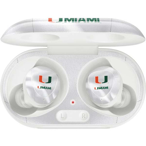 University of Miami White Jersey Galaxy Buds Plus Skin