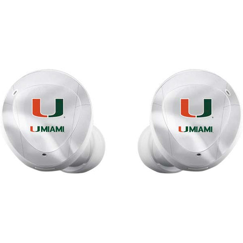 University of Miami White Jersey Galaxy Buds Plus Skin