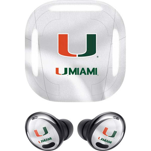 University of Miami White Jersey Galaxy Buds Pro Skin