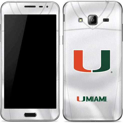 University of Miami White Jersey Galaxy J3 Skin