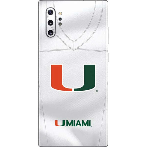 University of Miami White Jersey Galaxy Note 10 Plus Skin