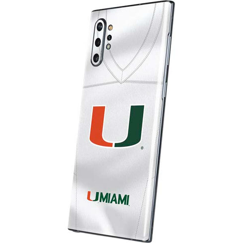 University of Miami White Jersey Galaxy Note 10 Plus Skin
