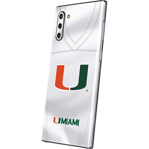 University of Miami White Jersey Galaxy Note 10 Skin
