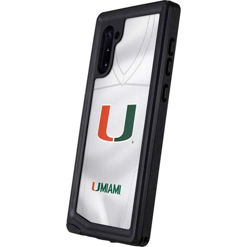 University of Miami White Jersey Galaxy Note 10 Waterproof Case
