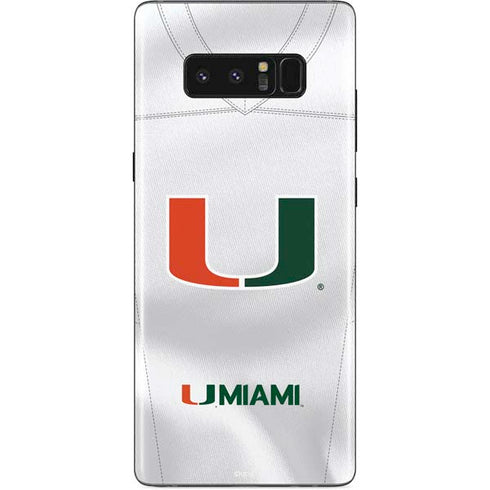 University of Miami White Jersey Galaxy Note 8 Skin