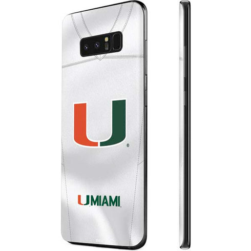 University of Miami White Jersey Galaxy Note 8 Skin
