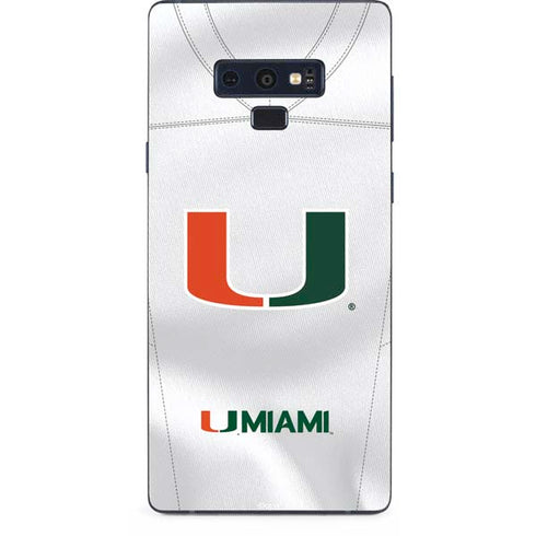 University of Miami White Jersey Galaxy Note 9 Skin