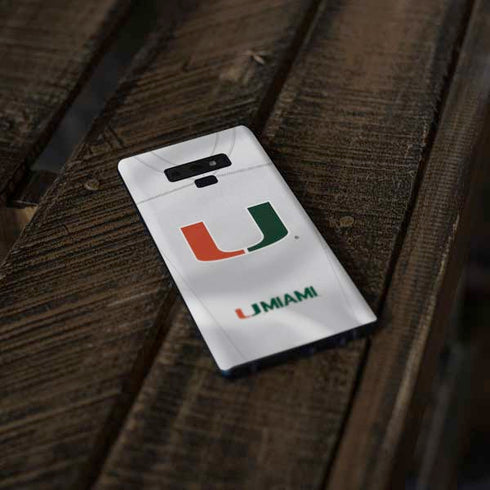 University of Miami White Jersey Galaxy Note 9 Skin