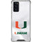 University of Miami White Jersey Galaxy Note20 5G Clear Case