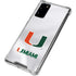 University of Miami White Jersey Galaxy Note20 5G Clear Case