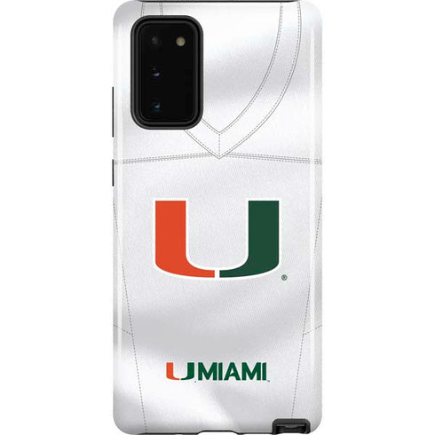 University of Miami White Jersey Galaxy Note20 5G Pro Case
