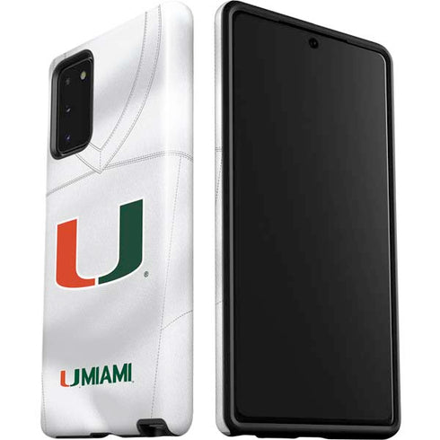 University of Miami White Jersey Galaxy Note20 5G Pro Case